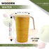 Earths Dreams Wooden Water Pitcher with Lid for Homemade Juice - 57 oz Bamboo Fiber Pitcher Serve Hot & Cold Drink for Home and Office