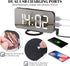 WulaWindy Digital Alarm Clock, Large LED Display, with USB Charger, Snooze Function Dim Mode Wall Hanging Beside Desk Clock for Bedroom (Black)