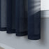 Navy Blue Sheer Curtains 84 Inches Long for Boys Bedroom 2 Panels Set Non See Through Semi Sheer Faux Cotton Soften Touch Drapes Blossy Wave Textured Silky Window Curtains for Living Room