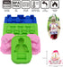 Nuoda Chocolate Candy Silicone Mold, Building Blocks Ice Tray, Robots and Cars Fondant Mold with Children Party Drawstring Bag-Easy to Use and Clean