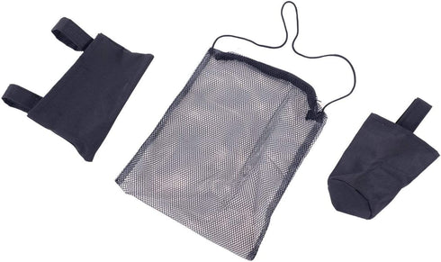 STAY GENT 5 in 1 Accessories Set for Makeup Artist Chair, (not Including Chair) Black Chair Replacement Cover Canvas, 2 Portable Side Storage Bags and Hanging Mesh Bag, Black