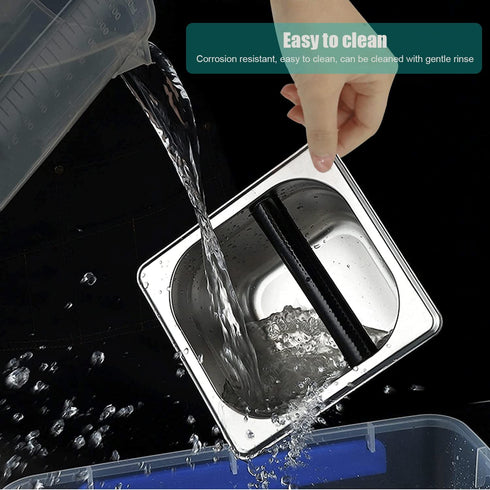 Coffee Knock Box, Stainless Steel Coffee Knock Box,spresso Knock Box Stainless Steel,tainless Steel Espresso Knock Box with Rubber Bar for Storing Underneath Most Espresso Machines