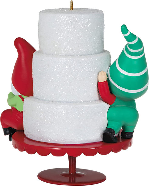 Hallmark Keepsake Christmas Ornament 2021, Gnome for Christmas Gnomes with Cake