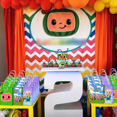 Party Favor Bags 15PCS for Coco Watermelon Gift Bags Goodie Bags Coco Watermelon Treat Candy Bags for Coco Watermelon Themed Kids Boys Girls Birthday Party Supplies Decorations