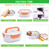 Electric Lunch Box Food Heater Warmer 2 in 1 for Home Office 110V and Car 12V 40W Use Include 1.5L Removable Stainless Steel Container Spoon and 2 Compartments(Orange)