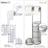 SunCleanse Free Standing Multipurpose Toilet Paper Holder with 2.5cm/1-Inch Raised Base?Toilet Paper Holder Stand Reserve 4 Mega Paper Rolls?Matte Black