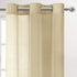 DWCN Beige Sheer Curtains for Living Room Bedroom - Faux Linen Look Voile Drapes Grommet Top Window Curtain Panel 46 x 54 Inch Length, Set of 2 Panels