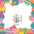 30PCS Easter Hanging Eggs with Dots-Fabric Wrapped Easter Egg-Easter Tree Hanging Ornaments for Party Spring Home Garden Decoration (Dot-Small)