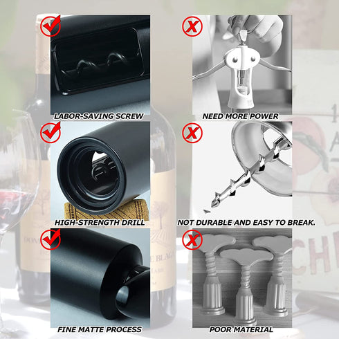 Wine opener with foil cutter no need charge labor saving opener wine Manual corkscrew wing corkscrew
