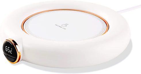 Coffee Mug Warmer, Coffee Warmer for Desk Auto Shut Off USB, Electric Beverage Warmer with Three Temperature Settings for Coffee,Cocoa,Tea,Milk (White)