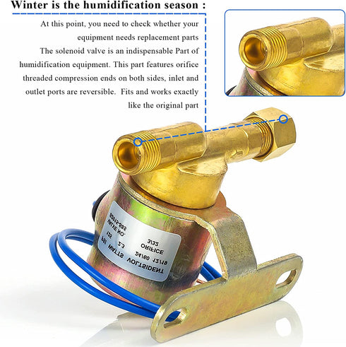 Pokin 4040 Humidifier Solenoid Valve - Compatible with Aprilaire Valve 400 500 600 700 220 224 Replaces Part B2015-S85 B2017-S85 24V 2.3W 60Hz