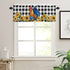 Plelat Window Valance,Farm Rooster Snuflower Black and White Buffalo Plaid Window Curtain,Thermal Insulated Rod Pocket Cutain Valance for Living Room Bedroom Laundry Room,54x18 Inch
