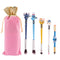 Interstellar Baby Makeup Brushes Set - 5Pcs Creative Stitch Theme Cosmetic Brushes Set, Premium Synthetic Foundation Eyeshades Brush Set Best Gift for Young Girl Women