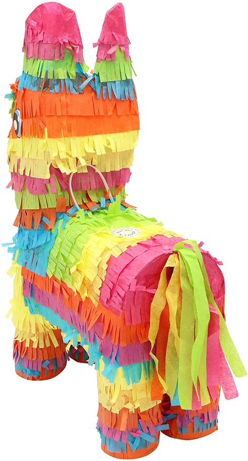 Cinco De Mayo Donkey Pinata for Kids Birthday Party, (13 x 20 x 5 in.) for Fun Fiesta Taco Party Supplies, Luau Event Photo Props, Mexican Theme Decoration, Carnivals Festivals, Taco Tuesday Event