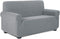 TIANSHU Stretch Loveseat Cover, Durable Loveseat Slipcover with Jacquard Fabric, 1-Piece Non Slip Couch Cover for 2 Cushion Couch, Stay in Place Furniture Cover for Loveseat (Loveseat, Light Gray)