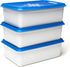 Amuse- Stackable and Unbreakable Alaska Commercial Grade Food Container set with Lid- Made in Europe (Set of 3-67 oz. each)