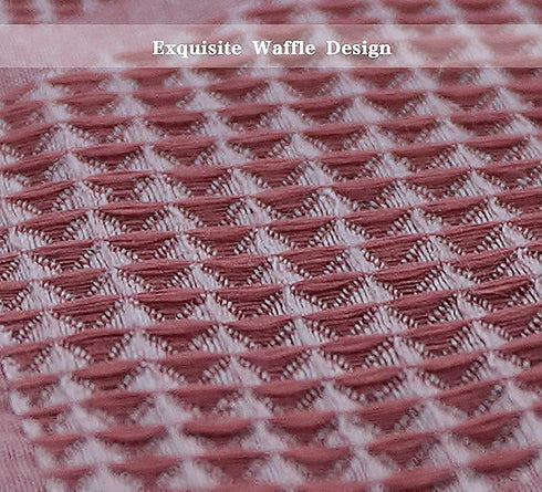 Heather Touch Waffle Duvet Cover Set Queen Size for Spring 3pcs Warm Textured Geometric Cotton Blend Comforter Cover Decorative Soft Bedding Set 90x90inches