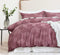 Heather Touch Waffle Duvet Cover Set Queen Size for Spring 3pcs Warm Textured Geometric Cotton Blend Comforter Cover Decorative Soft Bedding Set 90x90inches