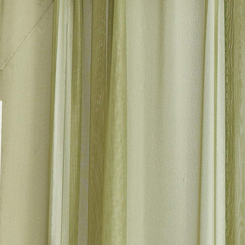 ASATEX Medium Length 56" (W) x 144" (L) Green Sage Sheer Window Scarf. Voile Window Treatments are Perfect As Valance Scarves As Well As Bed Canopy Or Wedding Decoration. AMA 56" x 144" Sage