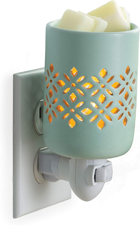 CANDLE WARMERS ETC Pluggable Fragrance Warmer- Decorative Plug-in for Warming Scented Candle Wax Melts and Tarts or Fragrance Oils, Soft Mint