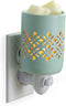 CANDLE WARMERS ETC Pluggable Fragrance Warmer- Decorative Plug-in for Warming Scented Candle Wax Melts and Tarts or Fragrance Oils, Soft Mint
