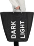 DOKEHOM 90L X-Large Linen Double Laundry Hamper, Collapsible Washing Basket, Foldable Clothes Bag - Durable and Easy to Clean (Black)