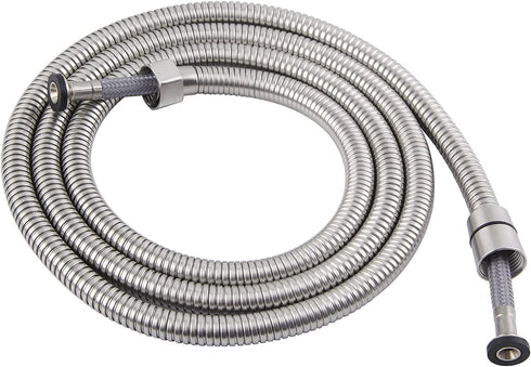 Handheld Shower Hose 79", Angle Simple Stainless Steel Flexible Shower Sprayer Hose, Replacement Shower Hose 1/2" IPS, Shower Extension Hose, Brushed Nickel