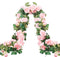 Meiliy 4 Pack 6.6 FT Fake Rose Vine Flowers Plants Artificial Flower Home Hotel Office Wedding Party Garden Craft Art Decor (Blush Pink Rose Garland 4 PCS)