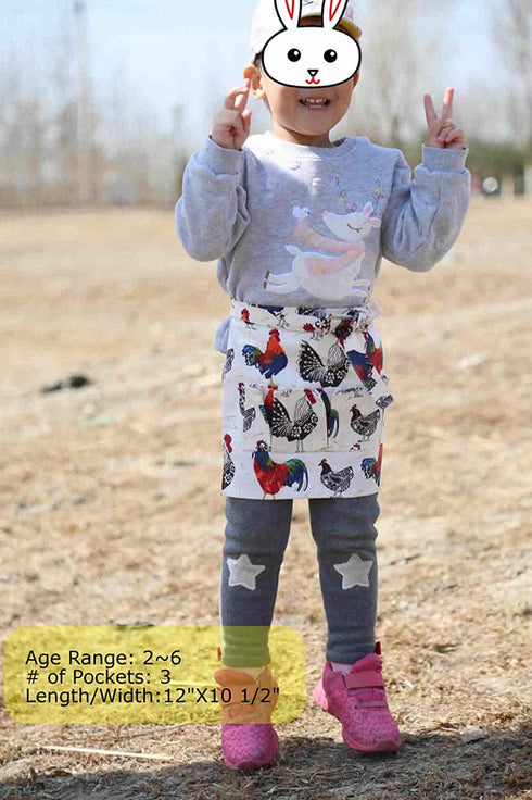 Eggs Collecting Gathering Holding Apron for Chicken Hense Duck Goose Eggs Housewife Farmhouse Kitchen Home Workwear (Kid Small)