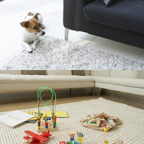 Inmarces 8 Packs 5.5 Inches Under Bed Blocker for Pets, High Fence Gap Barrier with Strong Adhesive, ‹Toy Blocker for Sofa, Bed, Cabinet, Couch to Stop Things and Toys Balls Going Under Furniture