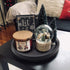 SUJUN Matte Black Metal Candle Holder Tray, Home Decor Accessories for The Coffee Table and Dining Table Large