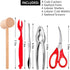 18 Pcs Seafood Tools Set including 8 Forks 4 Lobster Crackers Nut Cracker and 4 Lobster Crab Mallets 2 Seafood Scissors