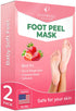 Foot Peel Mask with Strawberry 2 Pack Peeling Foot Mask Dermatologically Tested - Repairs Heels, Removes Dead Skin for Soft Baby Feet - Exfoliating Mask for Dry Cracked Feet