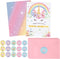 24 Pack Unicorn Birthday Invitation Unicorn Party Invitation Unicorn Invitation Card, 30 Rainbow Unicorn Sticker Labels, 24 Envelope Unicorn Party Supplies for Birthday ()