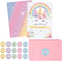 24 Pack Unicorn Birthday Invitation Unicorn Party Invitation Unicorn Invitation Card, 30 Rainbow Unicorn Sticker Labels, 24 Envelope Unicorn Party Supplies for Birthday ()