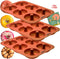 PROFESSIONAL Premium Silicone Donut Pan 3-Pack Non Stick Doughnut Pans for Baking with 6 Slots Reusable Bagel Mold Tray for Prolonged Use Microwave, Freezer & Dishwasher Safe Silicon Molds