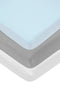 American Baby Company 15" x 33" Fitted Bassinet Sheet, 100% Natural Cotton Jersey Knit, Blue/Gray/White, Soft Breathable, for Boys and Girls, Pack of 3