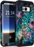 Hocase Galaxy S8 Case, Heavy Duty Protection Shock Absorbing Silicone Rubber Bumper+Hard Plastic Shell Hybrid Dual Layer Protective Case for Samsung Galaxy S8 (SM-G950U) 5.8" 2017 - Mandala in Galaxy