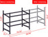 Tajsoon 2-Tier Stackable Shoe Rack Organizer, Expandable & Adjustable Metal Iron Shoes Storage for Entryway Doorway, Black