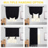 NICETOWN Blackout Curtain for Bathroom Windows - Adjustable Tie Up Shade Balloon Valance Blind (Rod Pocket Panel, 46 inches W x 63 inches L)