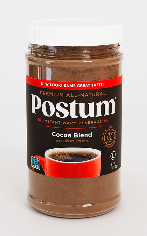 Hot Cocoa Natural Blend Coffee Alternative - Instant, Healthy, Chocolate Flavor Coffee Substitute (7oz) - Caffeine Free Coffee Replacement for Breakfast, Gourmet & Pantry Pack