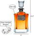 Whiskey Decanter With Glass Stopper - Capitol Liquor Decanter - Airtight Stopper for Wine, Bourbon, Brandy, Juice, Water - Decanter Sets For Men Christmas Gifts for Dad Boyfriend Husband Him - 24 oz