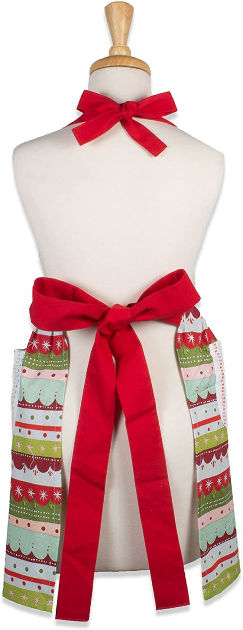 DII Holiday Collection Skirted Apron, One Size, Whisk You A Merry Christmas