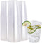 FOCUSLINE 100 Pack Clear Plastic Cups 10 oz Disposable Cups Heavy Duty Plastic Tumblers, Reusable Clear Hard Plastic Cups Tumblers for Wedding, Thanksgiving, Halloween, Christmas Party