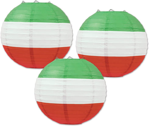 Beistle 3 Piece Paper Lantern Decorations For Mexican Fiesta Theme Parties and Christmas Holiday Celebrations