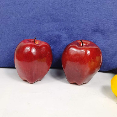 Artificial Fruit Fake Simulation Fruit for Home Kitchen Party Photography Prop Wedding Decoration (12Pcs Dark Red Apple)