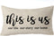 FELENIW This is us Our Life Our Story Our Home Home Sweet Throw Pillow Cover Cushion Case Cotton Linen Material Decorative Lumbar 12" x 20'' inches