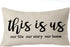 FELENIW This is us Our Life Our Story Our Home Home Sweet Throw Pillow Cover Cushion Case Cotton Linen Material Decorative Lumbar 12" x 20'' inches