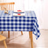 Hiasan Royal Blue Checkered Tablecloth Rectangle - Wrinkle Resistant, Stain Resistant and Waterproof Gingham Table Cloth for Kitchen, Dining and Picnic, 60 x 102 Inch
