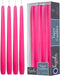12 Pack Tall Taper Candles - 10 Inch Hot Pink - Fuchsia Dripless, Unscented Dinner Candle - Paraffin Wax with Cotton Wicks - 8 Hour Burn Time